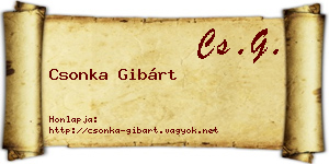 Csonka Gibárt névjegykártya