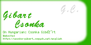 gibart csonka business card